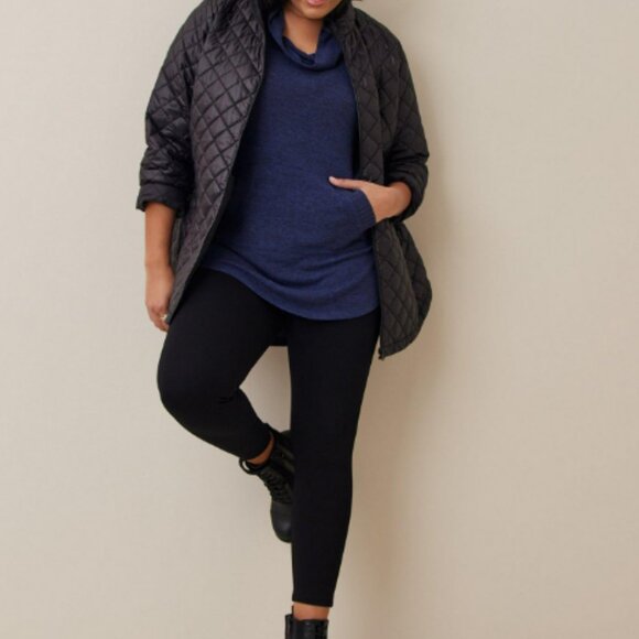 Torrid Super Soft Plush Cowl Neck Raglan Tunic Sweatshirt - Picture 4 of 6